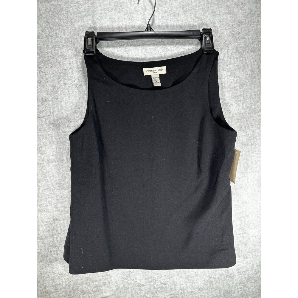 NWT Amanda Smith from Womens 3pc Suit Size 8 Black *Lined Tank Only*